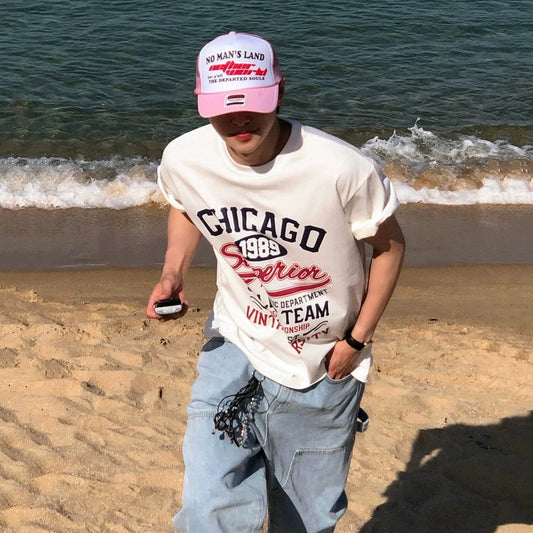 RT No. 18615 WHITE LETTERED CHICAGO SHORT SLEEVE