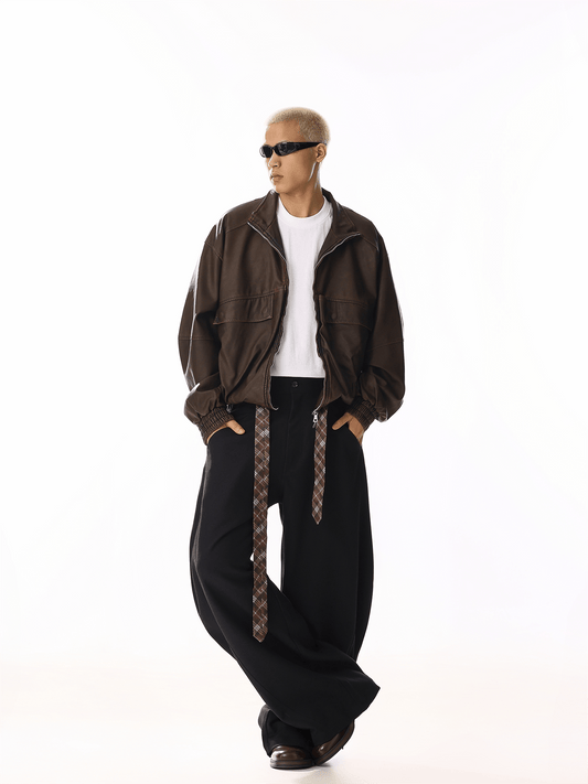 RT No. 19811 BLACK SCIMITAR STRAIGHT PANTS