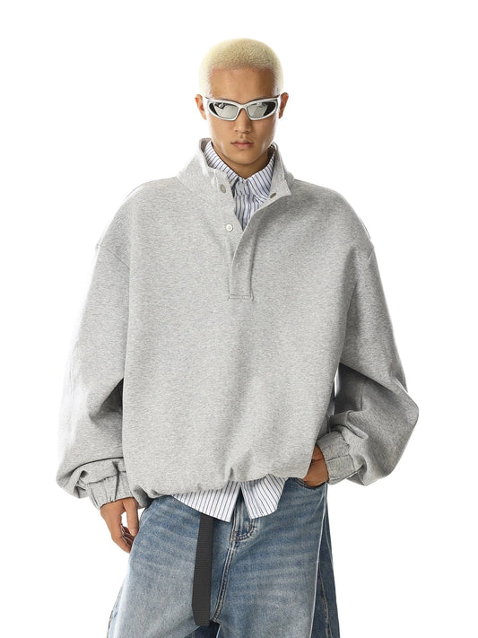 RT No. 28008 MAINICHI GRAY STAND COLLAR SWEATER