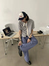 RT No. 19734 DEEP BLUE BUTTON-UP SHIRT