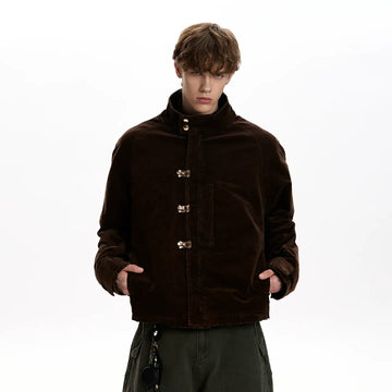 RT No. 50009 DARK BROWN BUCKLE BOXY JACKET