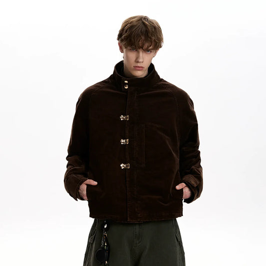 RT No. 50009 DARK BROWN BUCKLE BOXY JACKET