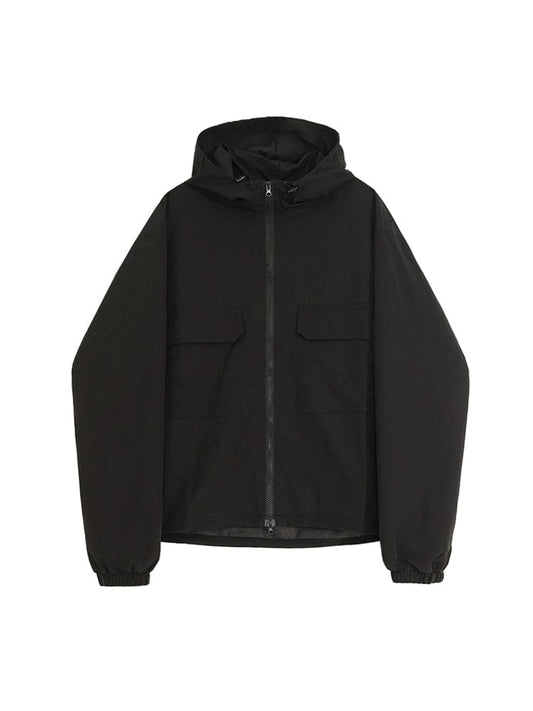 RT No. 11425 BLACK ZIP-UP HOODED JK