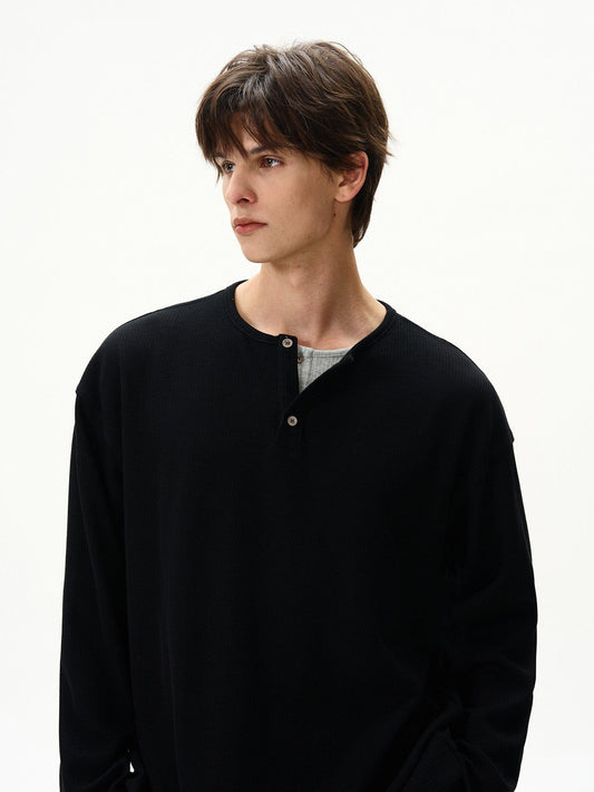 RT No. 50509 TWO PIECE HENLEY COLLAR LONG SLEEVE