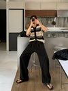 RT No. 18150 PLEATED LINEN STRAIGHT PANTS