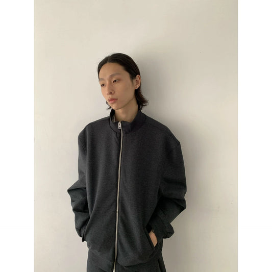 RT No. 29120 SILHOUETTE STAND COLLAR ZIPPER SWEATER