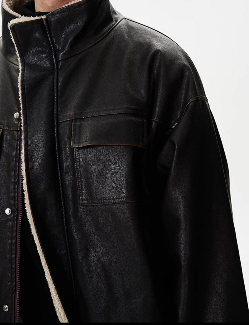 RT No. 11976 BLACK FLEECE LEATHER JK