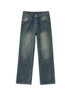 RT No. 18608 WASHED BLUE STRAIGHT DENIM JEANS