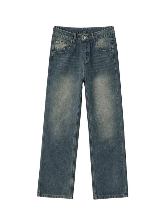 RT No. 18608 WASHED BLUE STRAIGHT DENIM JEANS
