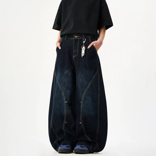 RT No. 19057 DARK BLUE SCIMITAR STRAIGHT JEANS