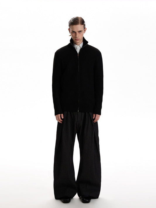 RT No. 55100 KAGE KNITWEAR ZIPPER COLLAR SWEATER