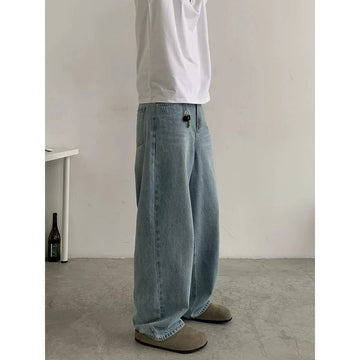 RT No. 18763 WASHED BLUE BAGGY DENIM JEANS