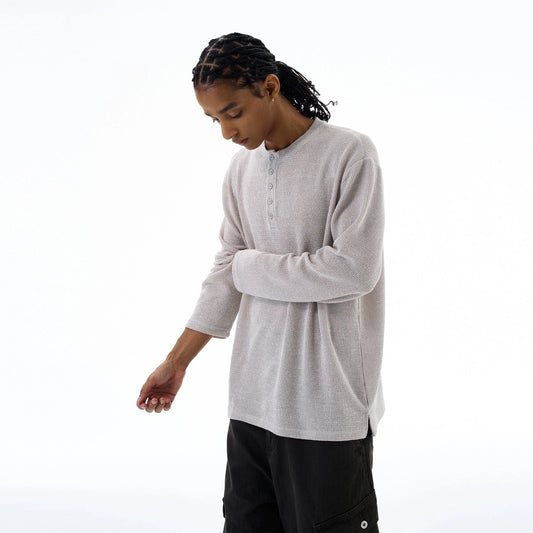 RT No. 19550 KNIT HENRY COLLAR SWEATER
