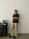 RT No. 19710 KOGYOYO STRAIGHT DRAPE PANTS