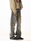 RT No. 19841 MUD BLUE DISTRESSED STRAIGHT JEANS