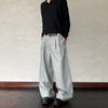 RT No. 40842 STRIPED PLEATED BAGGY PANTS