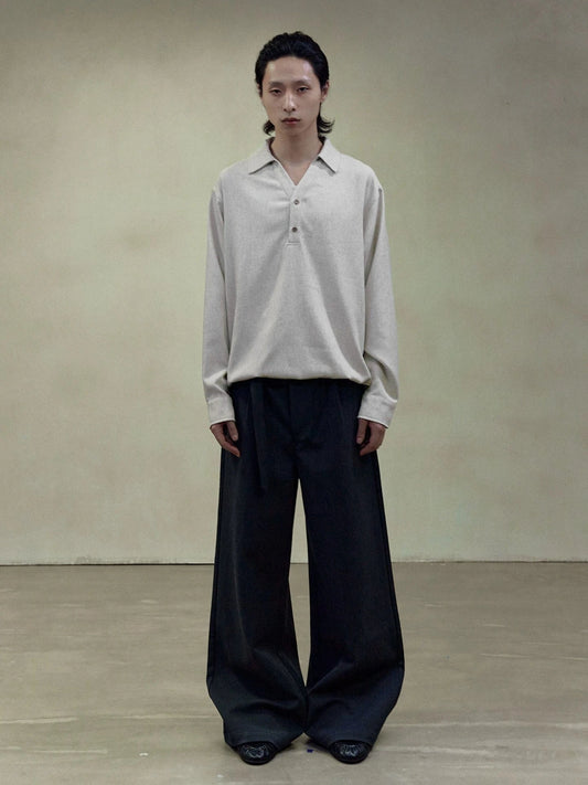 RT No. 29136 DRAPE WIDE BAGGY PANTS