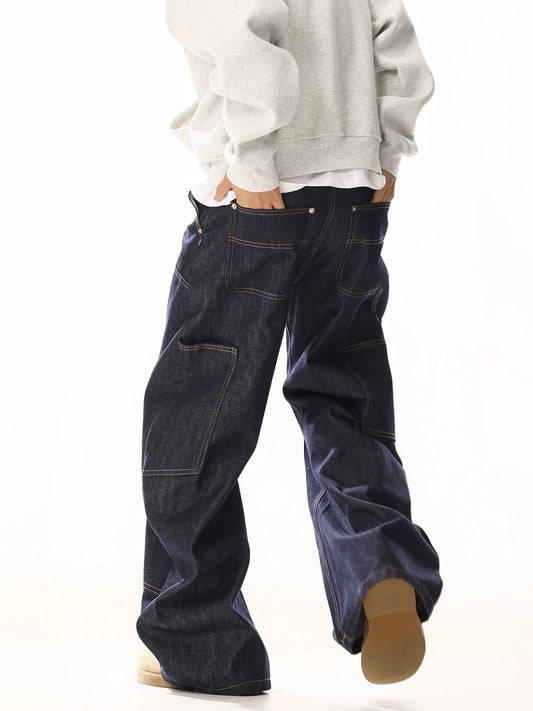 RT No. 19807 OG BLUE CARPENTER DENIM STRAIGHT JEANS