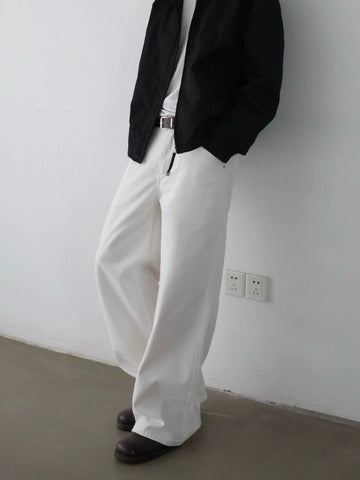 RT No. 32068 WHITE STRAIGHT DENIM JEANS