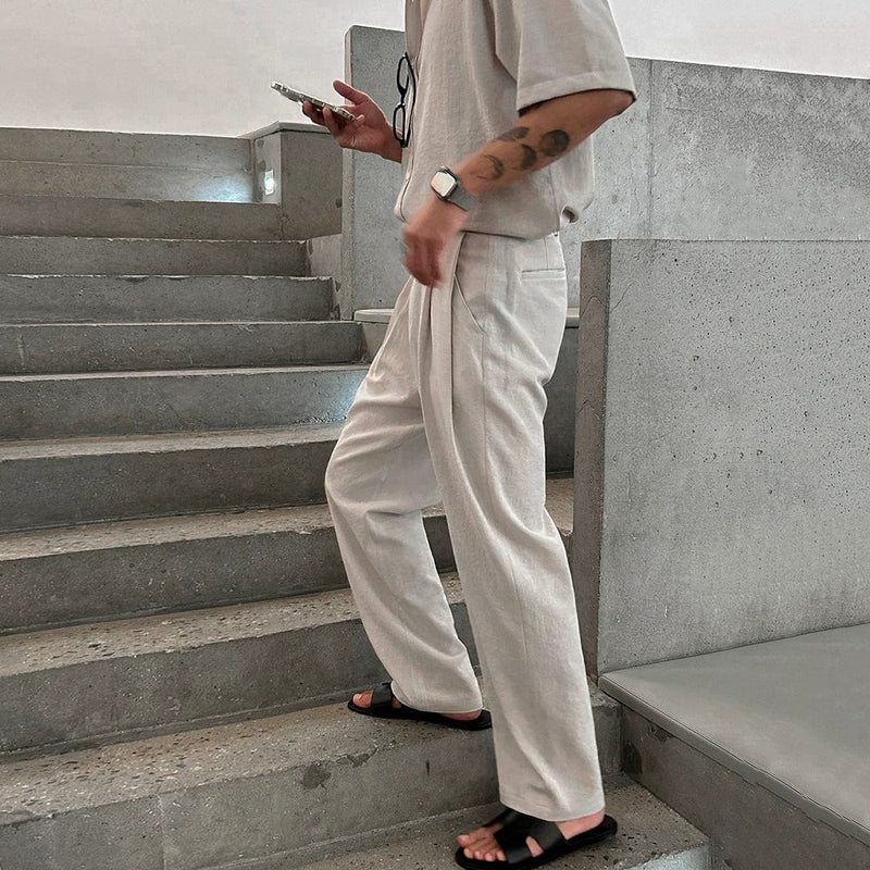 RT No. 11712 CASUAL SHIRT & PLEATED STRAIGHT PANTS