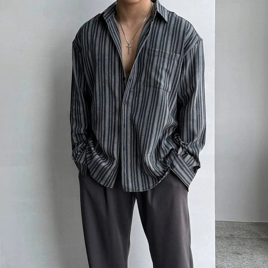 RT No. 13061 STRIPED BUTTON-UP SHIRT