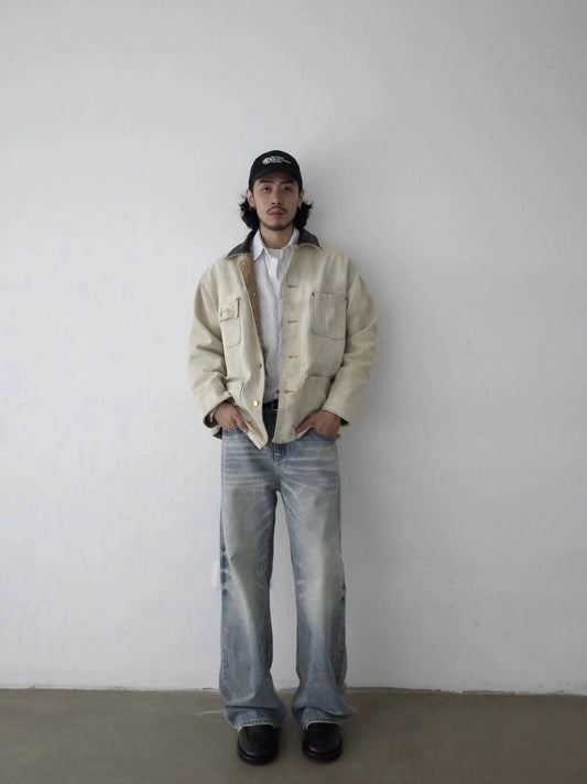 RT No. 32064 WHISKER WASH DENIM STRAIGHT JEANS
