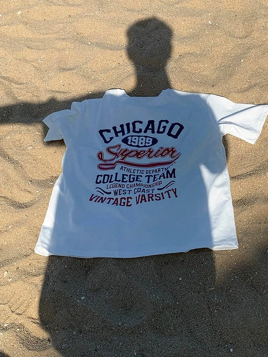RT No. 18615 WHITE LETTERED CHICAGO SHORT SLEEVE