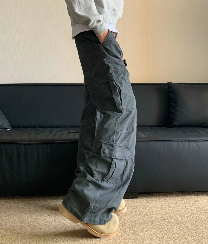 RT No. 11537 WASHED GRAY CARGO PANTS