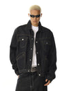 RT No. 28014 BLACK STITCH DENIM JK