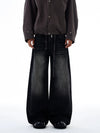 RT No. 19539 WASHED BLACK BAGGY JEANS