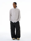 RT No. 19550 KNIT HENRY COLLAR SWEATER