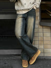 RT No. 45005 WASHED DENIM STRAIGHT JEANS