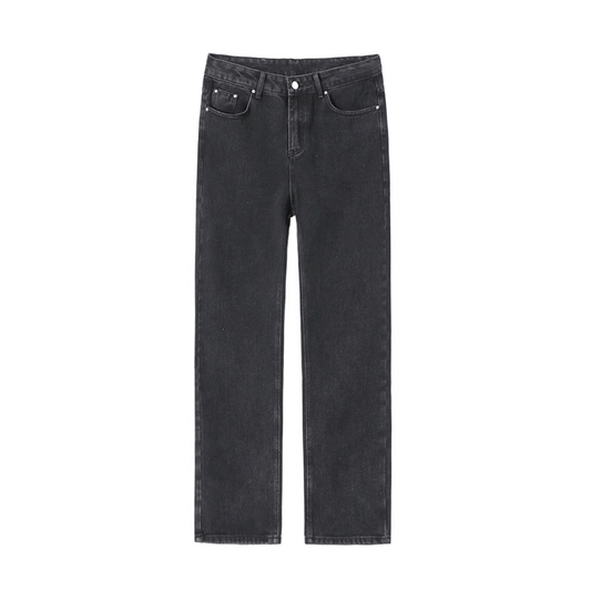 RT No. 7022 DARK GRAY STRAIGHT DENIM JEANS