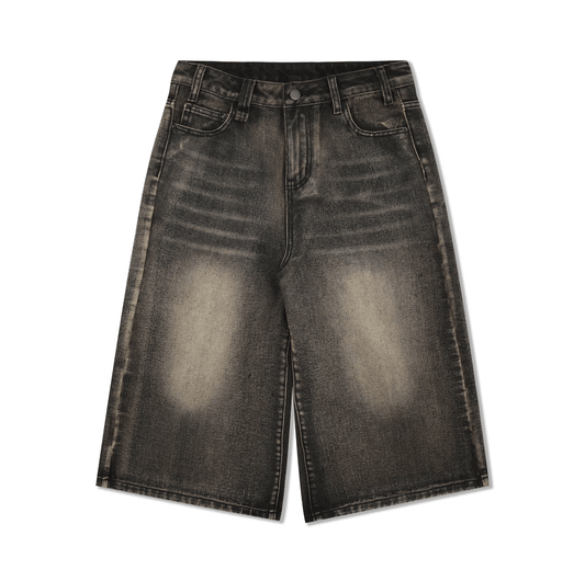 RT No. 11017 SAND WASHED DENIM LOOSE SHORTS