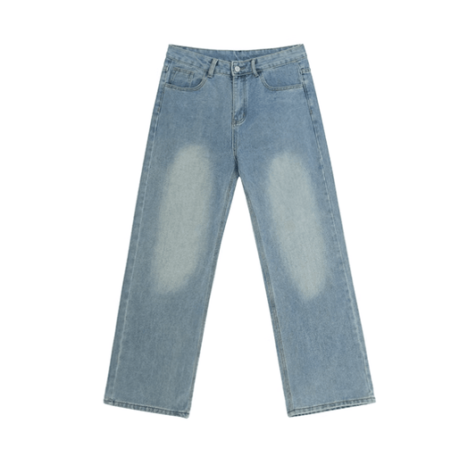 RT No. 11972 WASHED WIDE STRAIGHT JEANS