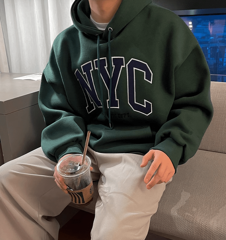 RT No. 10955 EMBROIDERED NYC PULLOVER HOODIE