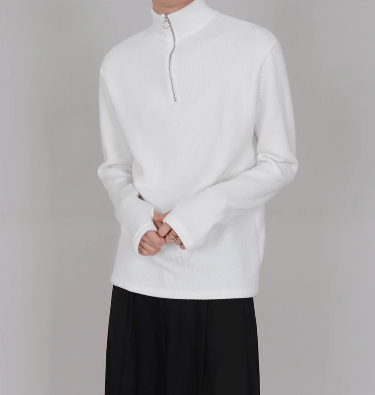 RT No. 10333 KNIT HALF ZIPPER LONGSLEEVE