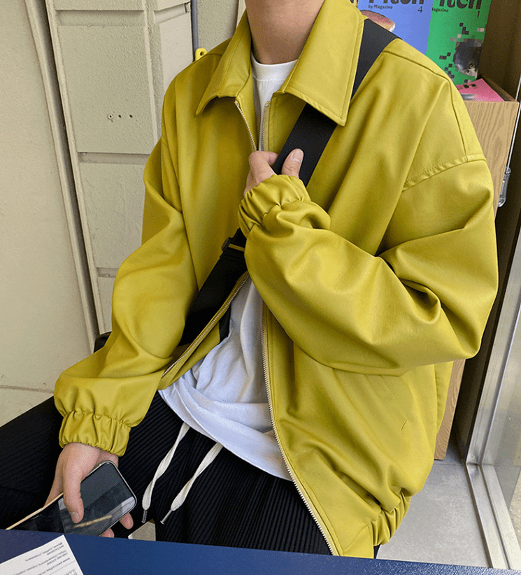 RT No. 3022 YELLOW COLLAR LEATHER JK