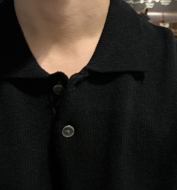 RT No. 6206 KNITTED COLLAR QUARTER BUTTON-UP SWEATER