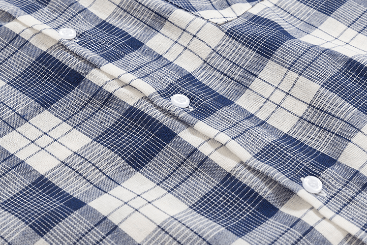 RT No. 4213 BLUE PLAID COLLAR SHIRT