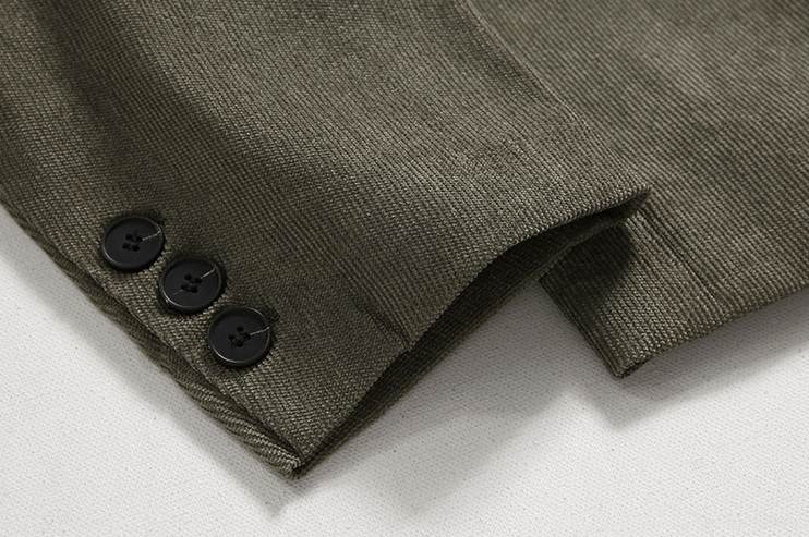 RT No. 6134 ARMY GREEN CORDUROY SUIT BLAZER JK & SUIT PANTS