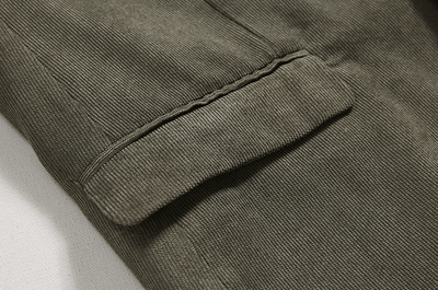 RT No. 6134 ARMY GREEN CORDUROY SUIT BLAZER JK & SUIT PANTS