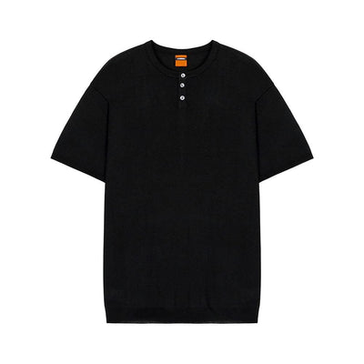 RT No. 4401 KNITTED SHORT SLEEVE HALF BUTTON SHIRT