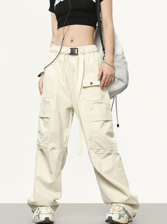 RTK (W) No. 3064 BUCKLE BELT MULTI-POCKET CARGO PANTS