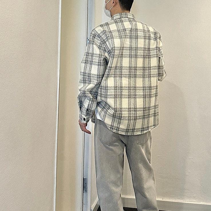 RT No. 9005 WHITE PLAID SHIRT JK