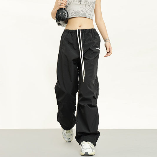 RTK (W) No. 2058 DRAWSTRING NYLON ZIPPER SPORT PANTS