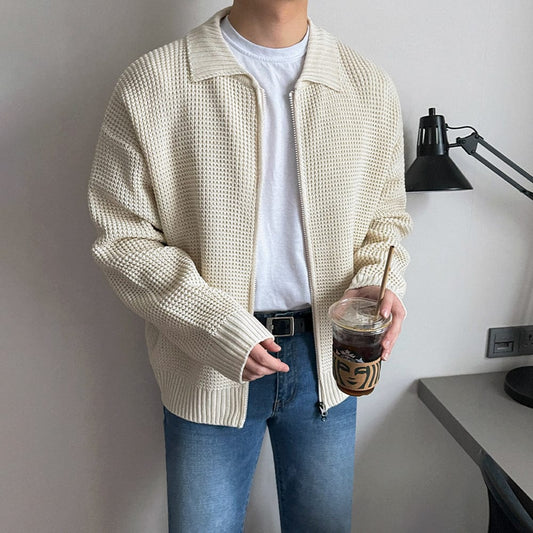 RT No. 9747 KNITTED FULL-ZIP SWEATER