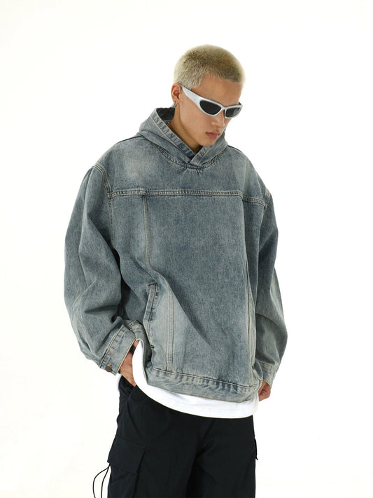 RT No. 10259 HOODED DENIM PULLOVER HOODIE