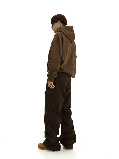 RT No. 10830 BROWN WIDE STRAIGHT CARGO PANTS