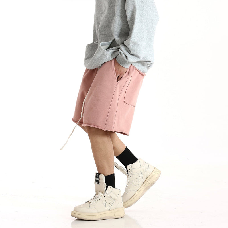 RT No. 9591 WASHED PINK DRAWSTRING SHORTS